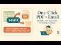 One-Click Excel Automation: Instantly Create PDFs & Emails (No Coding Needed!)