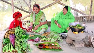 আজ শাশুড়ি মায়ের সাথে নিরামিষ মোচারঘন্ট আর লাউশাক রান্না করলাম ||niramish recipe