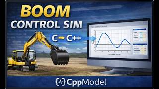 Simulating Excavator Boom Control in C with CppModel