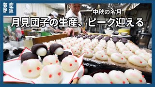 【日本の四季】中秋の名月　月見団子の生産、ピーク迎える