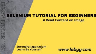 Selenium- How to read or extract text from an image using OCR || Selenium Tutorial for Beginners