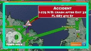 Traffic crash causing delays along Howard Frankland Bridge