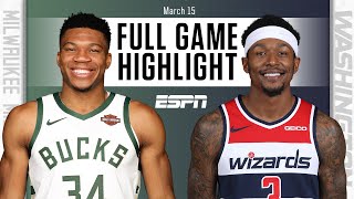 Milwaukee Bucks vs. Washington Wizards [FULL GAME HIGHLIGHTS] | NBA on ESPN