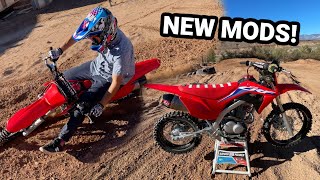 NEW MODS ON 2022 CRF 125F DIRT BIKE!