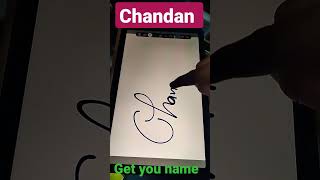 Chandan name signature #art #callygraphy #signature