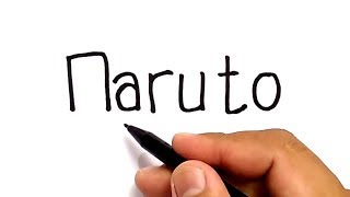 VERY EASY ! How to turn words NARUTO into CARTOON for KIDS / how to draw naruto