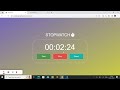 Create a stopwatch using vanilla JavaScript, Html and CSS.