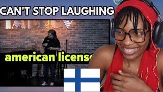 American Reacts to ISMO LEIKOLA - American License ( Finnish Stand-Up Comedian)