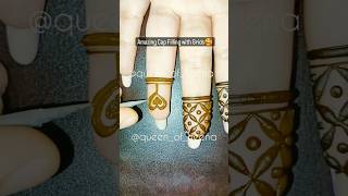 Finger cap mehndi design|finger mehndi designs 🔥 #mehndi #henna #viral #youtubeshorts #shorts #yt