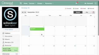 Schoology: Using Calendars