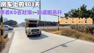 房车上的903天,KO来威海兵哥燕姐带她去赶海，路遇限高差点没过去【房车兵哥之旅】