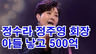 정수라 정주영 회장 아들 낳고 500억