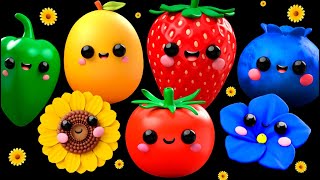 Baby Fruit Dancing with the Flowers🌻🌻🌻SENSORY 💐🌹🌷🦋🌼