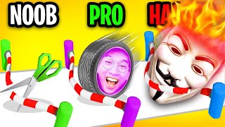 NOOB vs PRO vs HACKER In ROPE SAVIOR 3D!? (ALL LEVELS!)