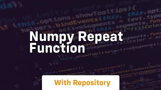 numpy repeat function