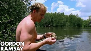 Gordon Ramsay Fishes For Oysters | Gordon's Great Escape