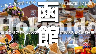 【北海道 函館/北斗/七飯】定番から新スポットまで公共交通機関を駆使して巡るグルメ＆観光よくばり旅/北海道旅行vlog