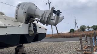 ホンダ　船外機１３０馬力　BZBE　チルト動画