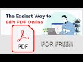 How to Edit PDF Files Online for Free (Updated in 2021)