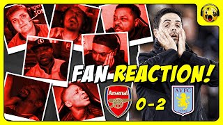 Arsenal Fans DEVASTATED Reactions to Arsenal 0-2 Aston Villa | PREMIER LEAGUE
