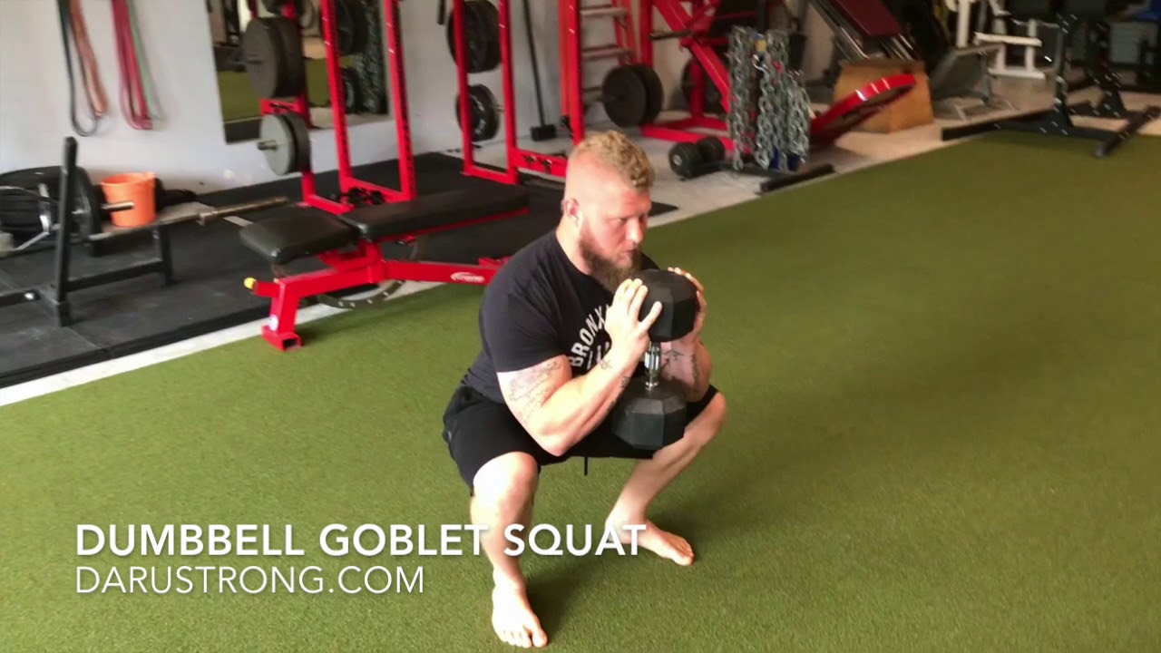 Dumbbell Goblet Squat - YouTube