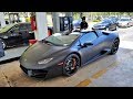 Lamborghini Huracan Spyder Test Drive LOUD Accelerations Downshifts & Revs at Lamborghini Miami