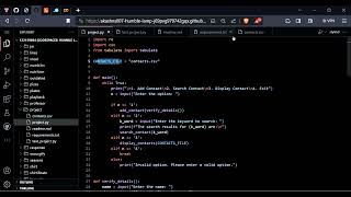 CS50p Final project | Contact Manager | Harvard's CS50