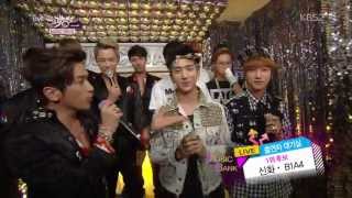 130531 KBS2 Music Bank Shinhwa \u0026 B1A4 - 待機室