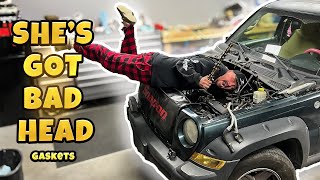 HEAD GASKET REPLACEMENT ON A JEEP LIBERTY 3.7L | Part One: Removal