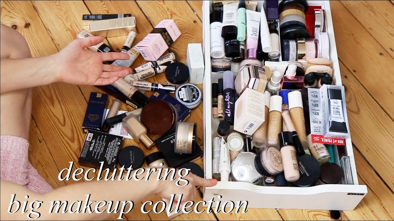 Decluttering Big Makeup Collection Youtube