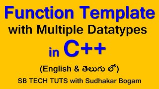 Function Template with Multiple Data Types in C++ | Function Templates | Templates | C++ Tutorial