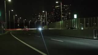 深夜の首都高でカッ飛ぶ車たち、Japanese street racing！Super sound