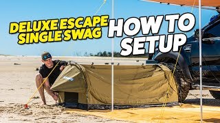 Adventure Kings Deluxe Escape Single Swag Setup