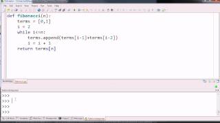 Iterative Fibonacci Function Example