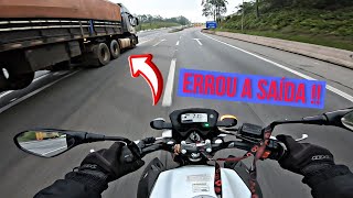 CARRETA ERROU A SAIDA NA RODOVIA E QUASE ME FECHOU !! CONFIRA...