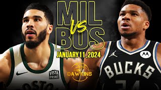 Milwaukee Bucks vs Boston Celtics  Game Highlights | January 11, 2024 | FreeDawk