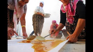 Çırmıktı (Yeşilyurt) da nişe - dut pestili yapımı (yeniden düzenlendi)