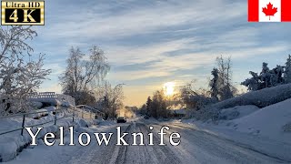 🇨🇦Yellowknife Winter Walk - world of -40°F / -40°C -【4K 60fps】