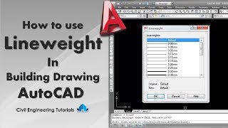 AutoCAD #3 - How to Change Line Thickness (Lineweight) in AutoCAD | Lineweight Setting