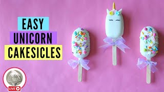 How to make Easy Unicorn Cakesicles | Thalias cakes