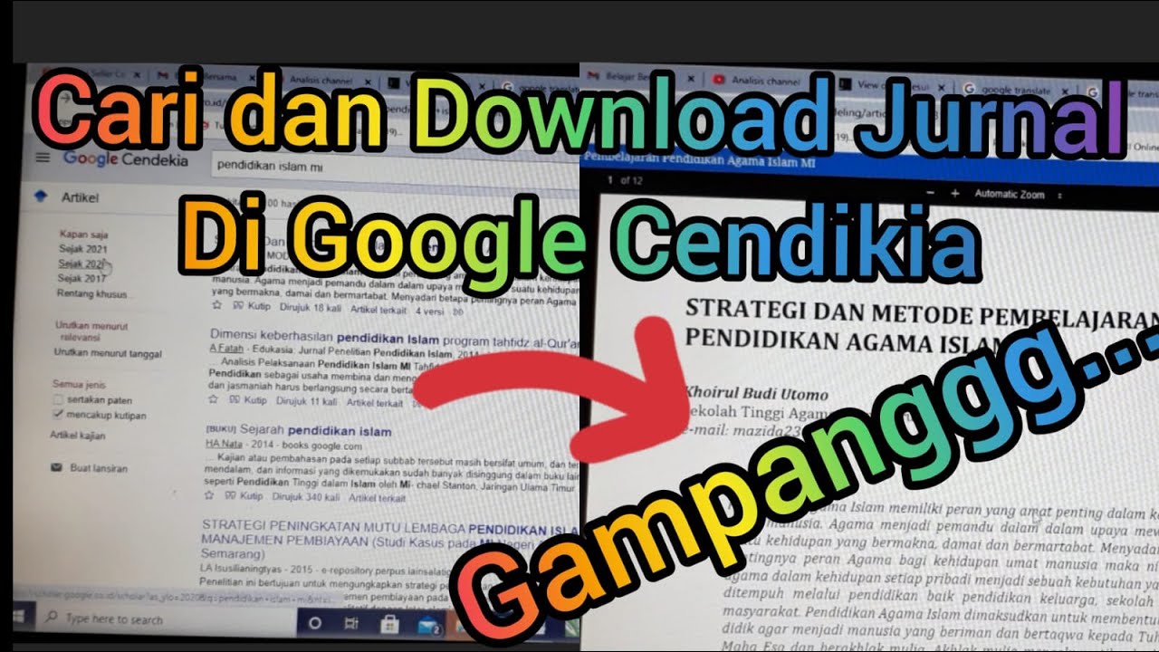 CARA MENCARI DAN DOWNLOAD JURNAL DI GOOGLE CENDIKIA - YouTube