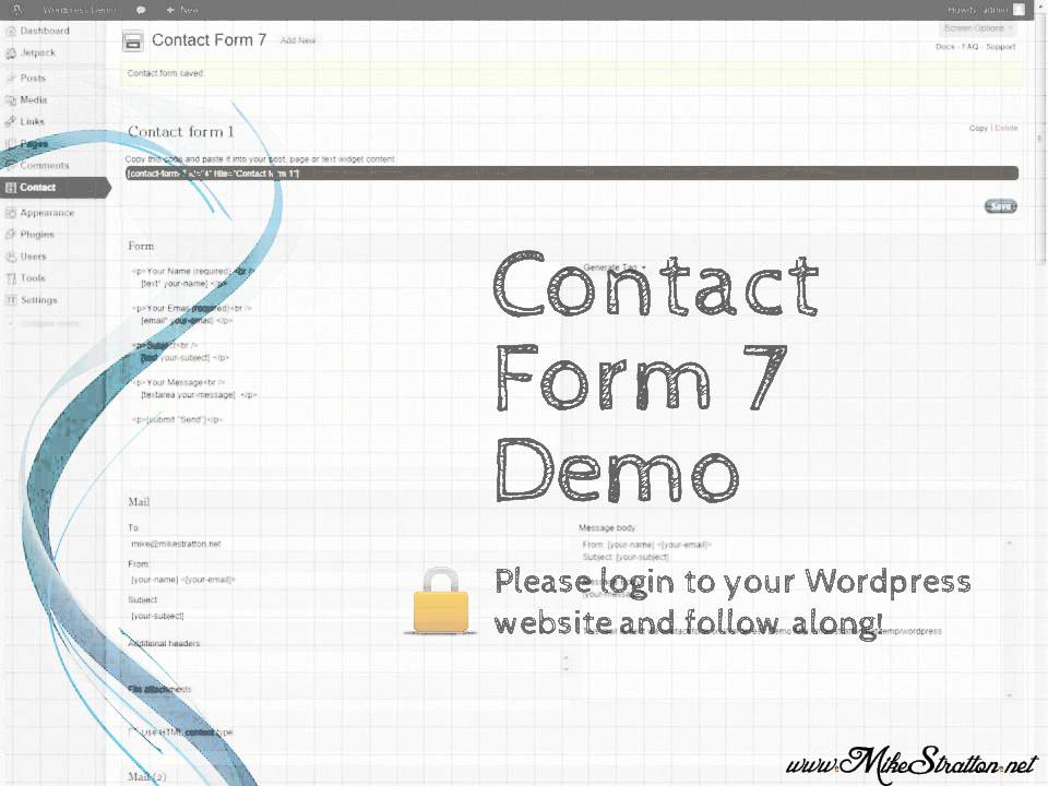 Tutorial: Contact Form 7 (Wordpress Plugin) - YouTube