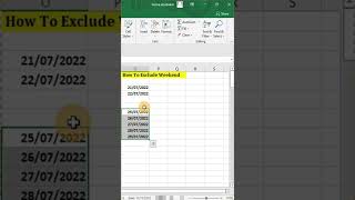 How To Exclude Weekend in Excel|| How To Autofill weekdays in Excel || Excel tips and Trick