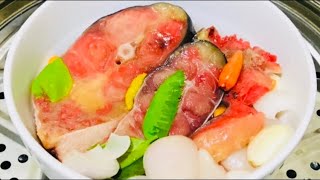 KH-54 Fermented Fish Steamed Recipe| ចំហុយផ្អកត្រីប្រារឱ្យមានរស់ជាតិឆ្ងុយឆ្ងាញ់| หนึ่งปลาส้มปลาสวาย