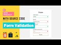 Build Form Validation Using HTML CSS & JavaScript | Web Development Projects | Project #1| #Beginner