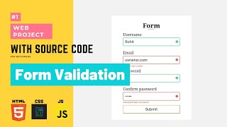 Build Form Validation Using HTML CSS & JavaScript | Web Development Projects | Project #1| #Beginner