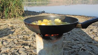 Печка для рыбалки и отдыха. своими руками