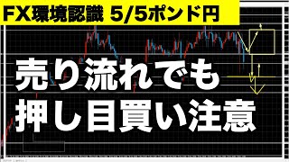 【FXポンド円トレード予想】押し目買いを警戒した短期の売り流れ(環境認識,為替,投資)