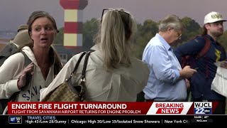 Plane engine issue leads to fire at Savannah airport