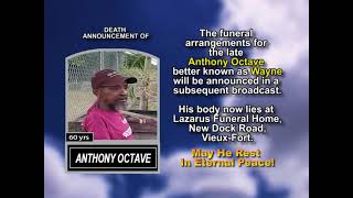 Anthony Octave ~ Short Obituary